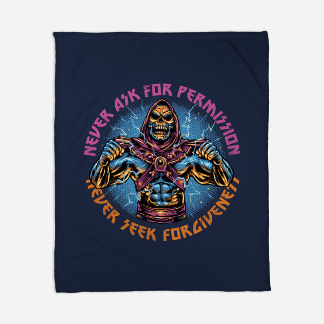 Skeletons Never Ask Permission-None-Fleece-Blanket-glitchygorilla