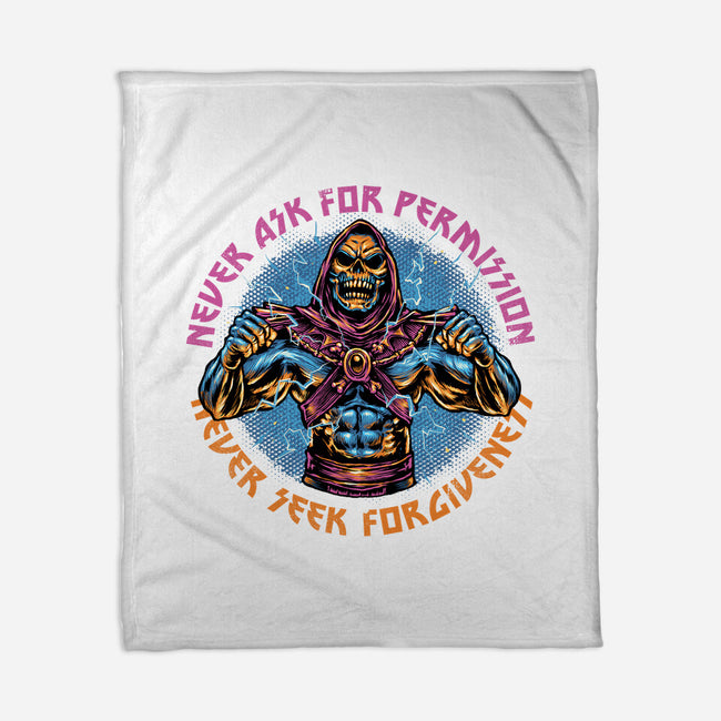 Skeletons Never Ask Permission-None-Fleece-Blanket-glitchygorilla