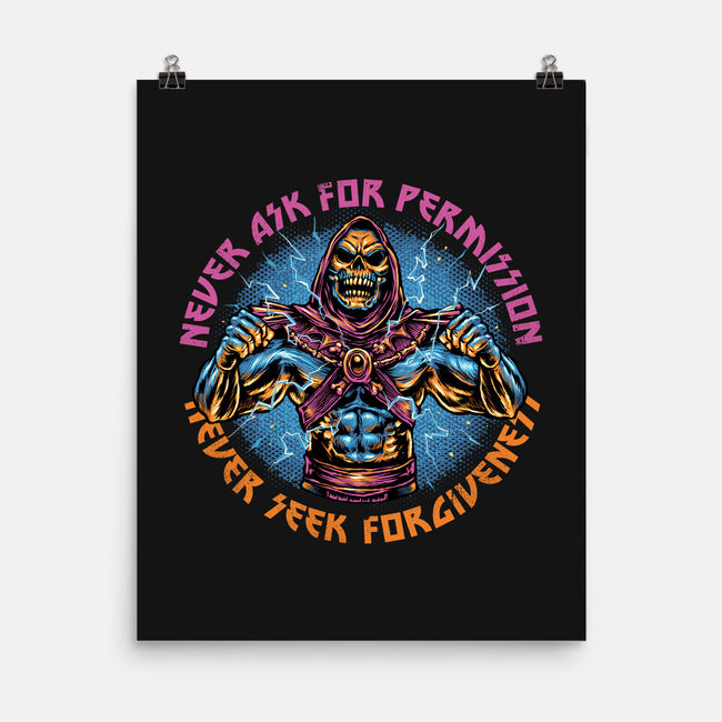 Skeletons Never Ask Permission-None-Matte-Poster-glitchygorilla