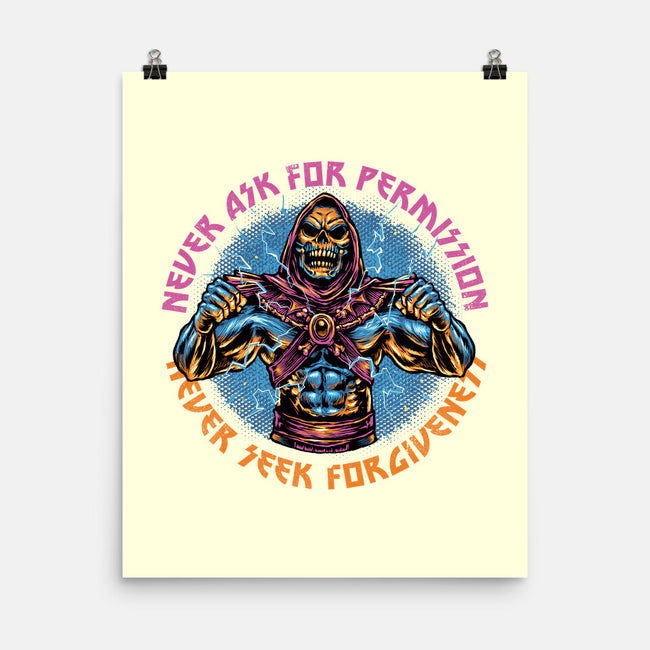 Skeletons Never Ask Permission-None-Matte-Poster-glitchygorilla