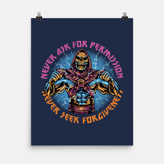 Skeletons Never Ask Permission-None-Matte-Poster-glitchygorilla