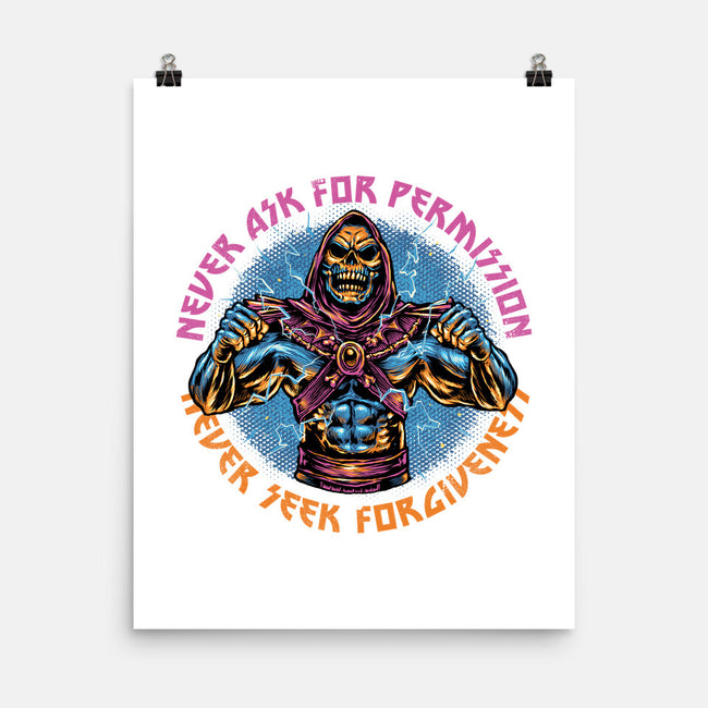 Skeletons Never Ask Permission-None-Matte-Poster-glitchygorilla