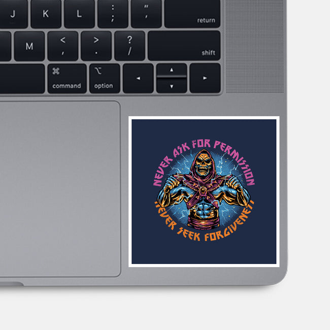 Skeletons Never Ask Permission-None-Glossy-Sticker-glitchygorilla