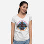 Skeletons Never Ask Permission-Womens-V-Neck-Tee-glitchygorilla