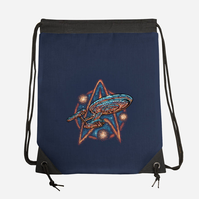 Journey To The Stars And Beyond-None-Drawstring-Bag-glitchygorilla
