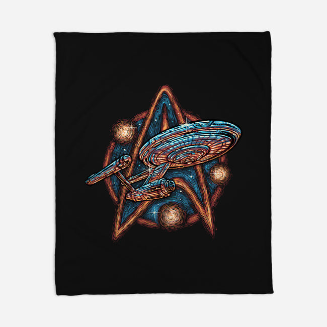Journey To The Stars And Beyond-None-Fleece-Blanket-glitchygorilla