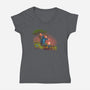 Dung And Egg-Womens-V-Neck-Tee-Samuel