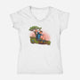 Dung And Egg-Womens-V-Neck-Tee-Samuel