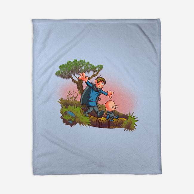 Dung And Egg-None-Fleece-Blanket-Samuel