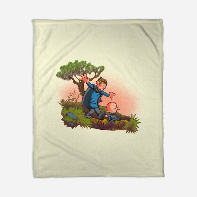 Dung And Egg-None-Fleece-Blanket-Samuel