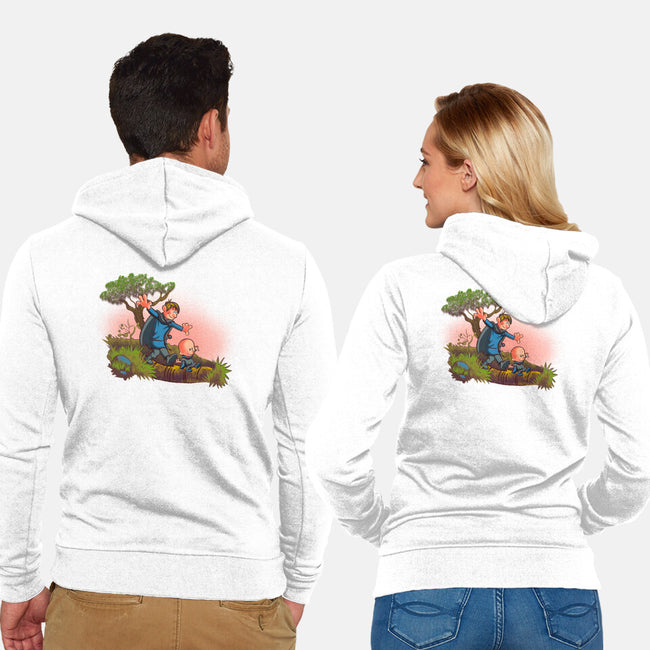 Dung And Egg-Unisex-Zip-Up-Sweatshirt-Samuel