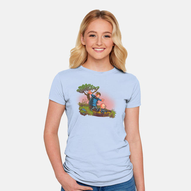 Dung And Egg-Womens-Fitted-Tee-Samuel