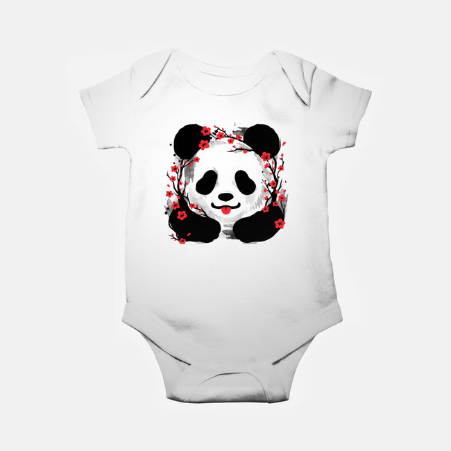 Sakura Panda-Baby-Basic-Onesie-NemiMakeit
