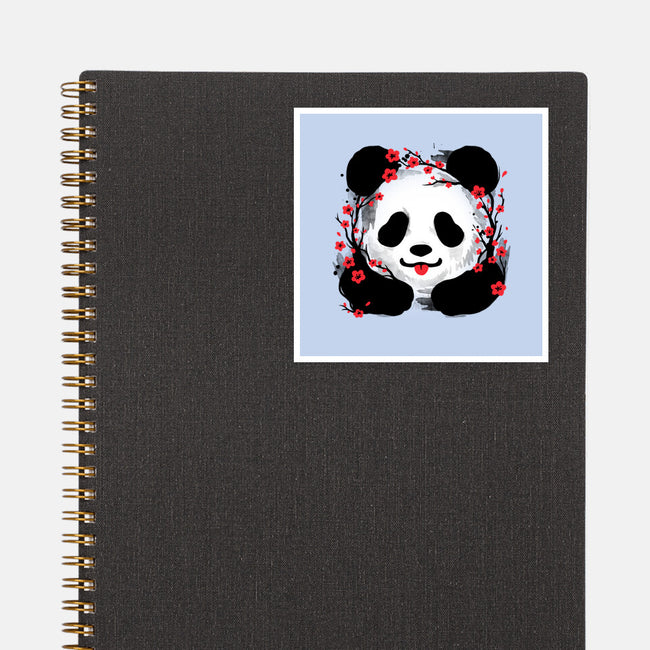 Sakura Panda-None-Glossy-Sticker-NemiMakeit