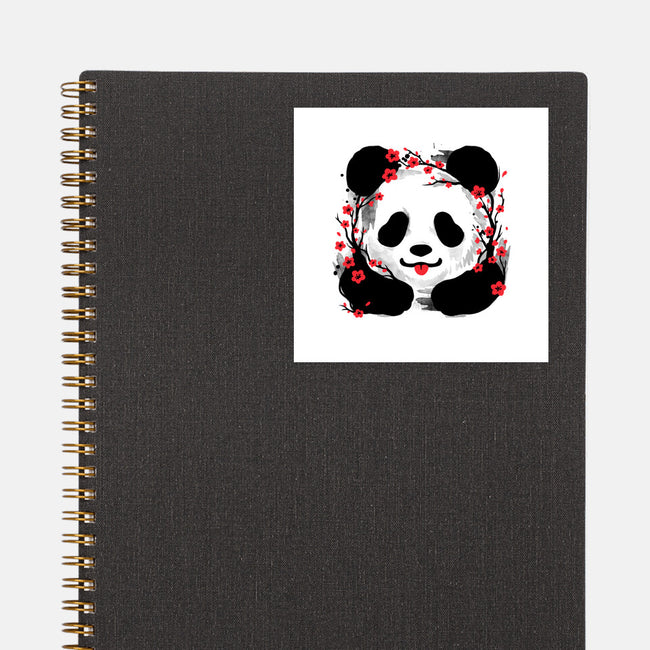 Sakura Panda-None-Glossy-Sticker-NemiMakeit