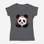 Sakura Panda-Womens-V-Neck-Tee-NemiMakeit