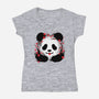 Sakura Panda-Womens-V-Neck-Tee-NemiMakeit