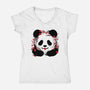 Sakura Panda-Womens-V-Neck-Tee-NemiMakeit