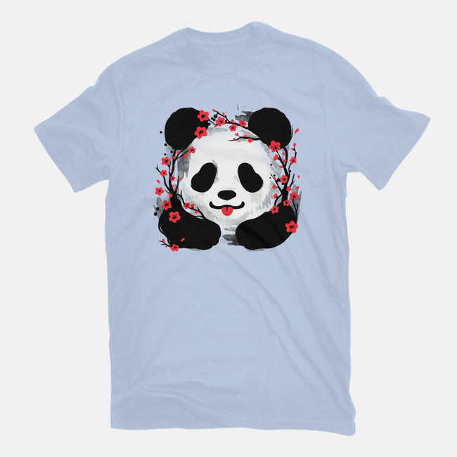 Sakura Panda-Womens-Fitted-Tee-NemiMakeit