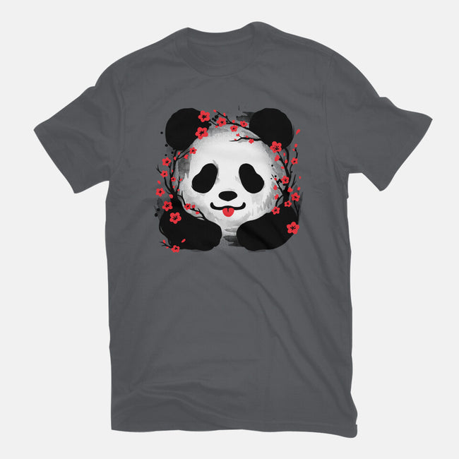 Sakura Panda-Unisex-Basic-Tee-NemiMakeit