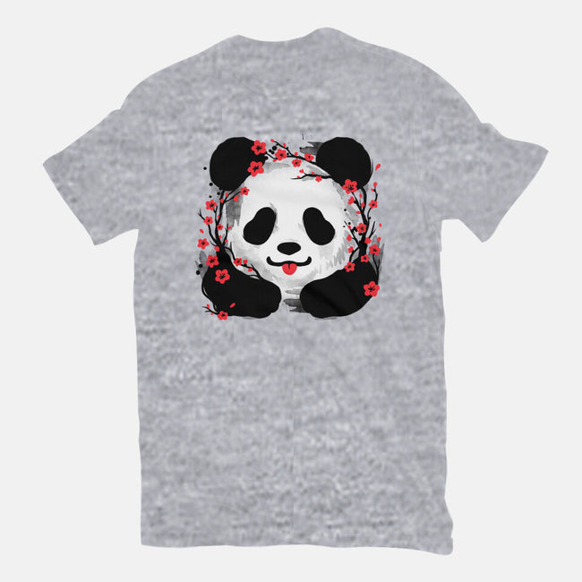 Sakura Panda-Womens-Fitted-Tee-NemiMakeit