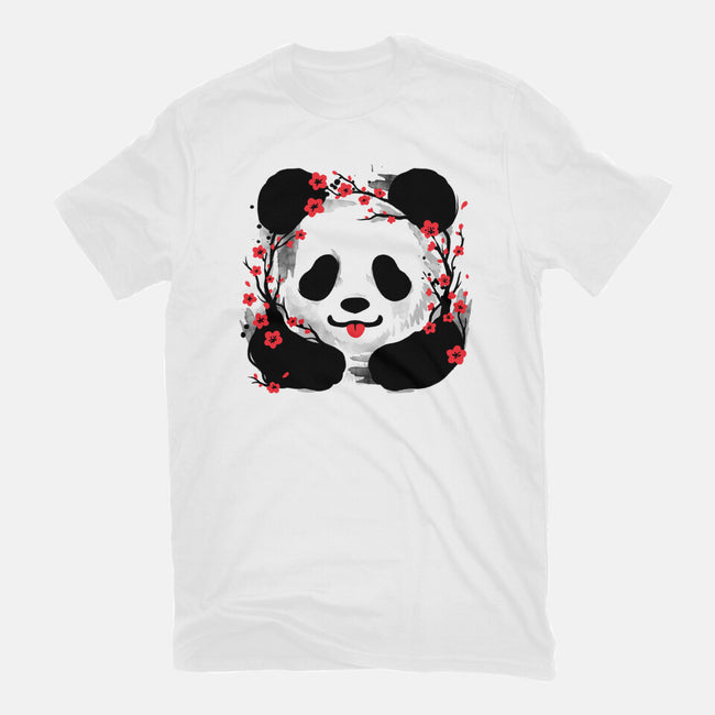 Sakura Panda-Womens-Basic-Tee-NemiMakeit