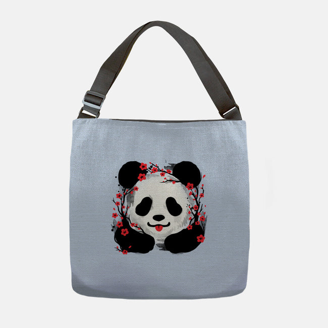 Sakura Panda-None-Adjustable Tote-Bag-NemiMakeit