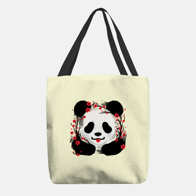Sakura Panda-None-Basic Tote-Bag-NemiMakeit