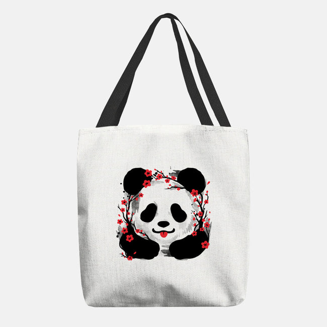 Sakura Panda-None-Basic Tote-Bag-NemiMakeit