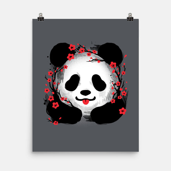 Sakura Panda-None-Matte-Poster-NemiMakeit