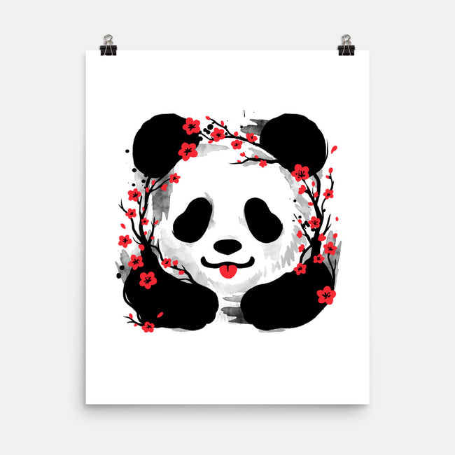 Sakura Panda-None-Matte-Poster-NemiMakeit