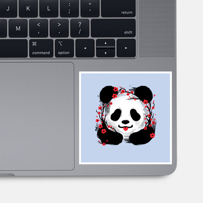 Sakura Panda-None-Glossy-Sticker-NemiMakeit
