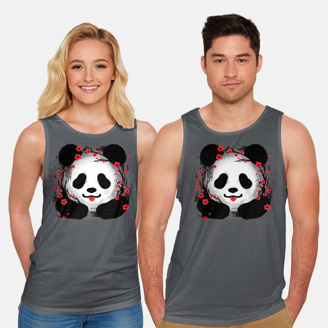 Sakura Panda-Unisex-Basic-Tank-NemiMakeit