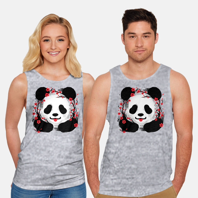 Sakura Panda-Unisex-Basic-Tank-NemiMakeit