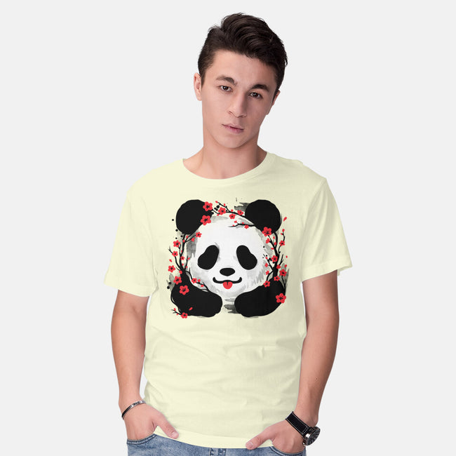 Sakura Panda-Mens-Basic-Tee-NemiMakeit