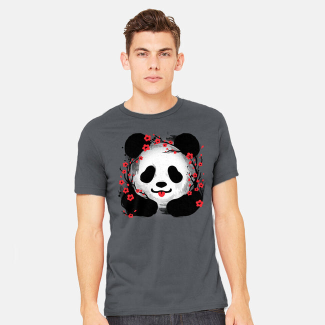 Sakura Panda-Mens-Heavyweight-Tee-NemiMakeit