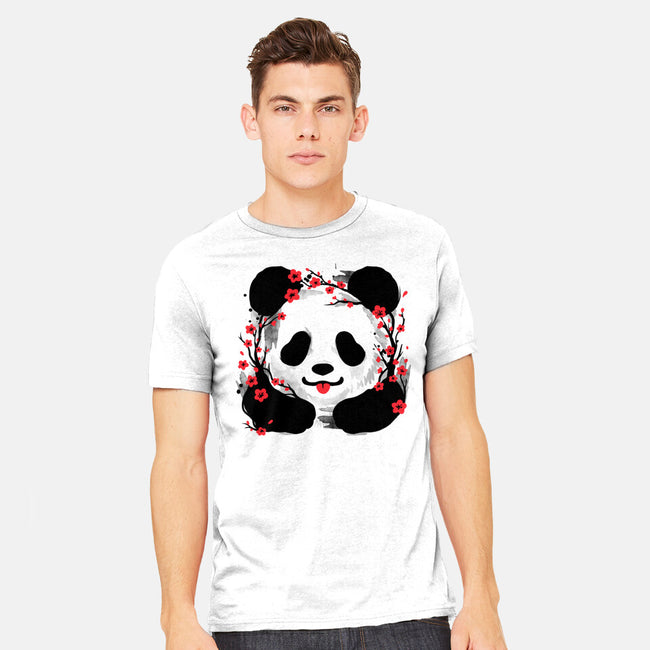Sakura Panda-Mens-Heavyweight-Tee-NemiMakeit