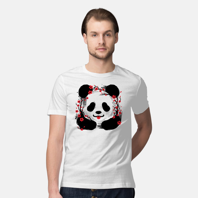 Sakura Panda-Mens-Premium-Tee-NemiMakeit