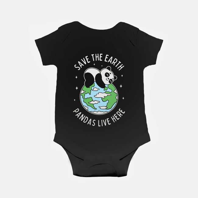 Save The Earth Pandas Live Here-Baby-Basic-Onesie-brunopires