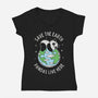 Save The Earth Pandas Live Here-Womens-V-Neck-Tee-brunopires