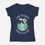 Save The Earth Pandas Live Here-Womens-V-Neck-Tee-brunopires