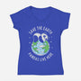 Save The Earth Pandas Live Here-Womens-V-Neck-Tee-brunopires