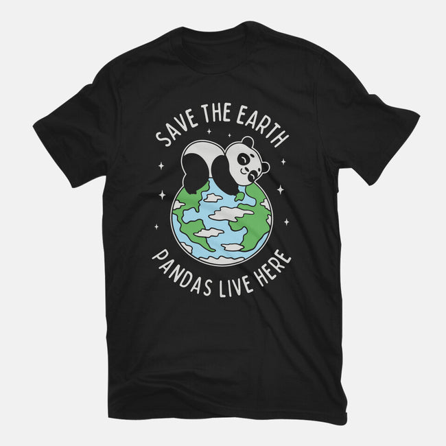 Save The Earth Pandas Live Here-Youth-Basic-Tee-brunopires