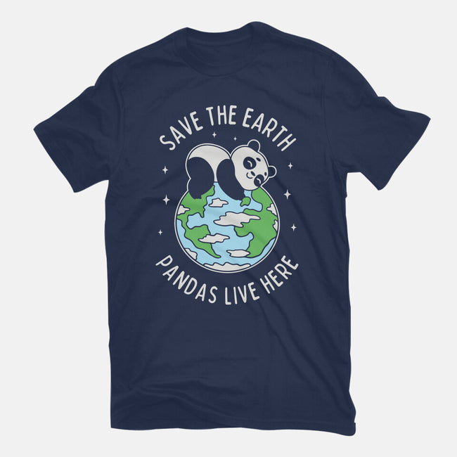 Save The Earth Pandas Live Here-Womens-Basic-Tee-brunopires