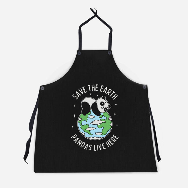 Save The Earth Pandas Live Here-Unisex-Kitchen-Apron-brunopires