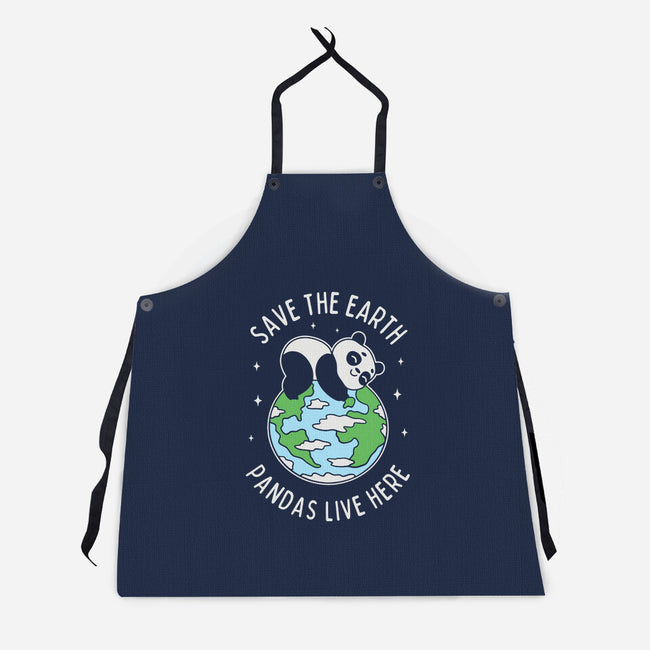 Save The Earth Pandas Live Here-Unisex-Kitchen-Apron-brunopires