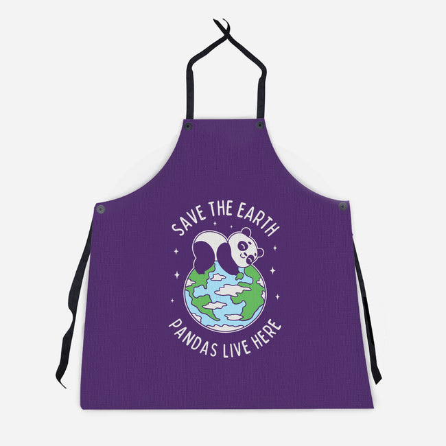Save The Earth Pandas Live Here-Unisex-Kitchen-Apron-brunopires