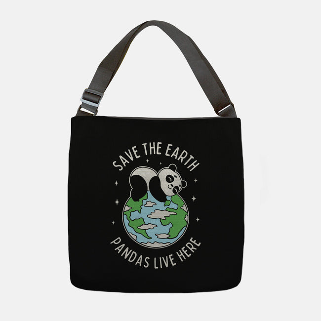 Save The Earth Pandas Live Here-None-Adjustable Tote-Bag-brunopires