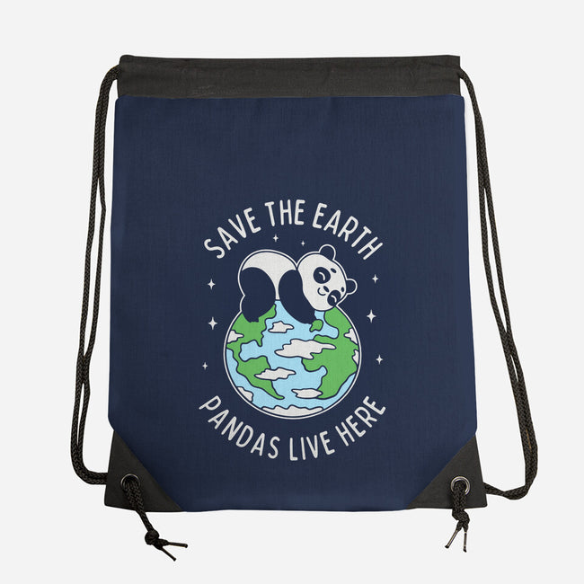 Save The Earth Pandas Live Here-None-Drawstring-Bag-brunopires