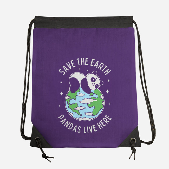 Save The Earth Pandas Live Here-None-Drawstring-Bag-brunopires